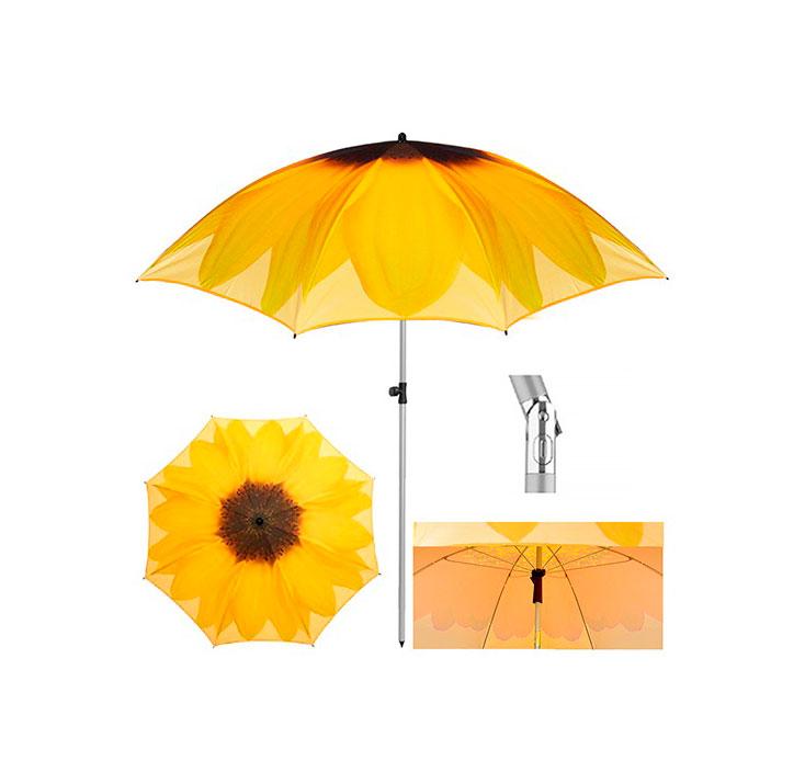 Большой пляжный зонт складной 1.8 м Подсолнух, садовый зонт от солнца | пляжна парасолька (ST) - фото 2 - id-p1710596536