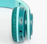 Гарнітура бездротова з підсвіткою CAT EAR YW-018 Bluetooth навушники з вушками (Зелений) блютуз (ST), фото 2