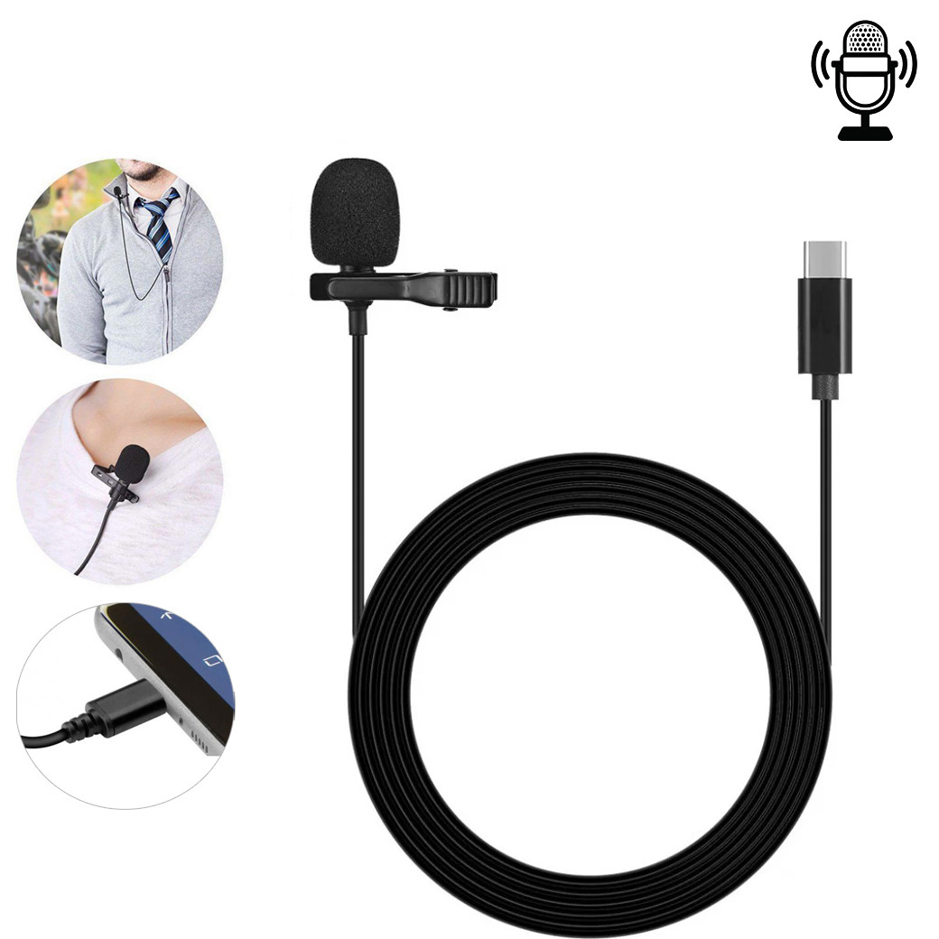 Мікрофон-петличка для телефона "Lavalier microphone MK-3", петельний мікрофон Type-c для смартфона 1.5 м (ST)