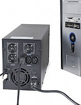 Джерело безперебійного живлення EnerGenie EG-UPS-036 3000VA LCD USB серія Pro, фото 3