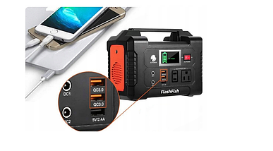 Портативна електростанція з сонячною панеллю  Flashfish E200 GOFORT60W 40800 mAh 200 W, фото 3