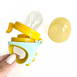 Ніблер силіконовий Twins Дракоша, yellow, фото 5