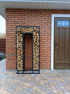 Дровниця з металу в стилі Лофт 800х300х2000 Gmet-ДК11/1