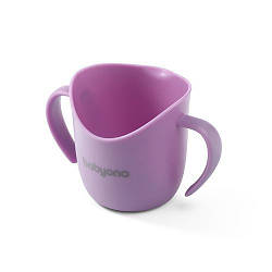 Тренувальна чашка з ручками для навчання самостійного пиття 120 мл Фіолетова BabyOno