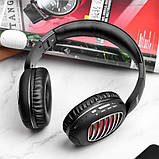 Безпроводні накладні навушники з мікрофоном HOCO W23 (Bluetooth 5.0) Black, фото 4