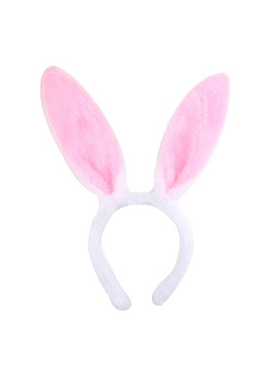 Хутряні вушка зайчика на обідку. Обруч Вушка зайця з хутром, фото 1