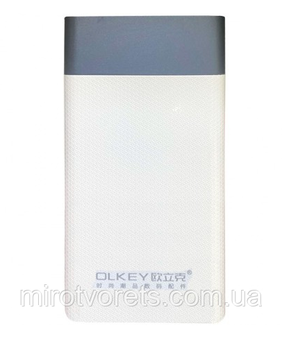 Портативний акумулятор Power Bank 2xUSB Olkey 5500 mAh, повербанк
