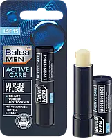 Balea MEN Lippenpflege active care Мужской бальзам для губ с витамином Е и SPF 15 4,8 г