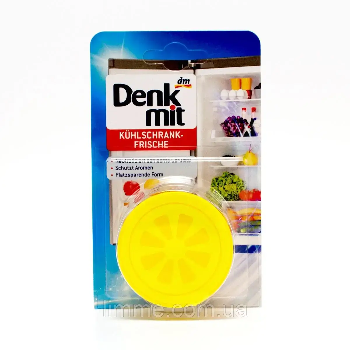 Гелевий поглинач неприємних запахів у холодильнику Denkmit Лимон 40 г.