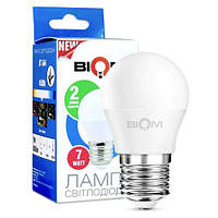Светодиодная лампа Biom G45 7W E27 4500К, шар
