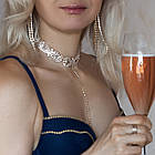 Чокер із ниткою золотистий (Ажурний чокер), фото 2