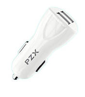 АЗУ PZX C903, 2xUSB, 2.1A, White, Blister-box