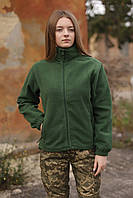 Кофта флисовая женская теплая Зеленого цвета Grehori Textile М