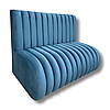Диван для кафе, бару, кав'ярні MeBelle PUMP-2 1,2 м з утяжками, опт, роздріб, блакитний синій зносостійкий велюр, фото 5