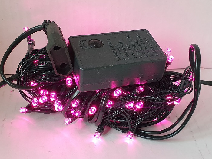 Світлодіодна Гірлянда на 100 LED рожева 25107 -E