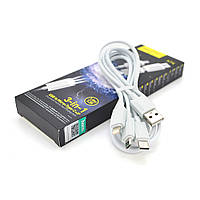 Кабель HOCO X74 USB-1 3 in 1 Micro/Iphone/Type-C, 2A, довжина 1м, White, Box