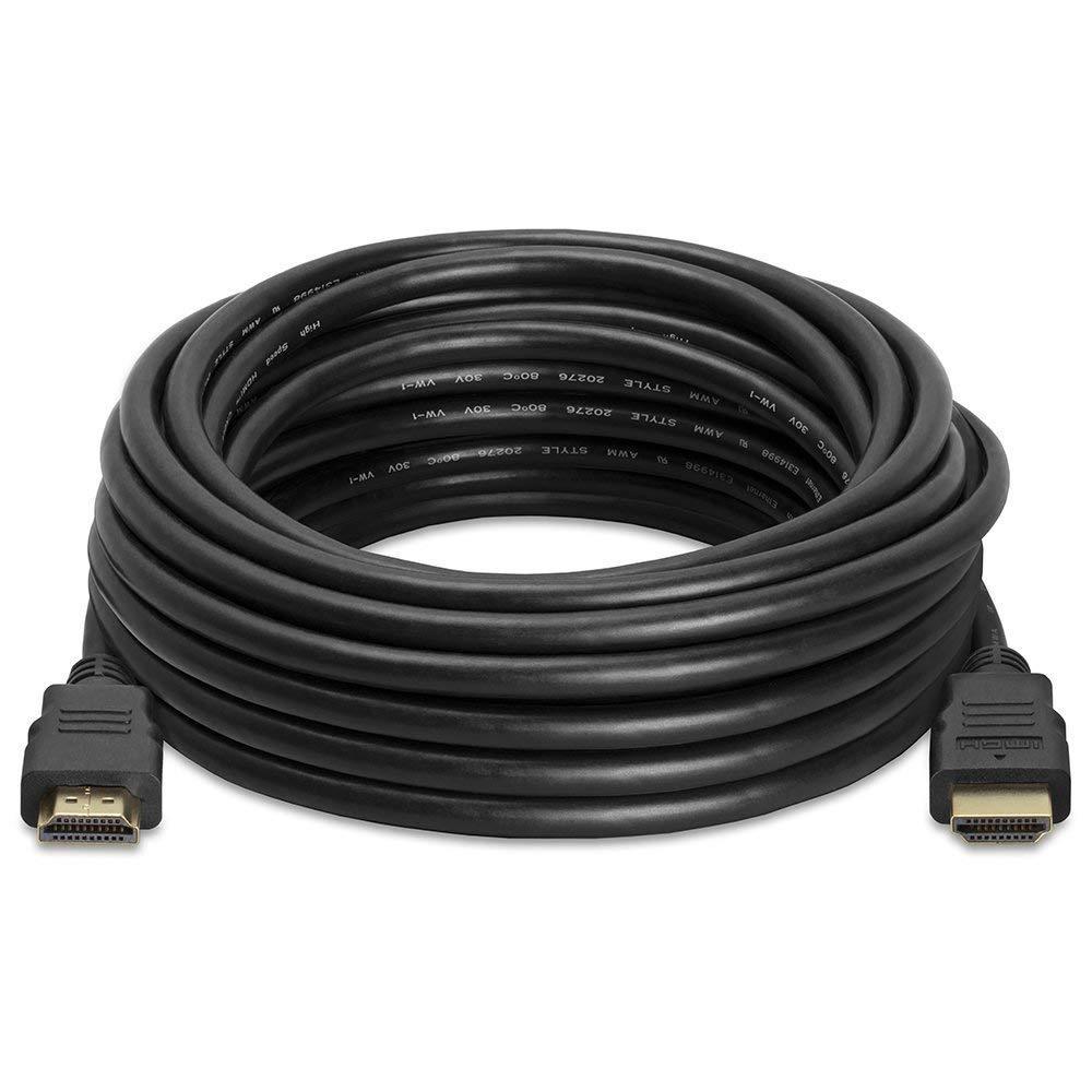 Кабель HDMI-HDMI HIGH SPEED 20m, v1.4, OD-7.5mm, круглий Black, коннектор Black, (Пакет) Q25
