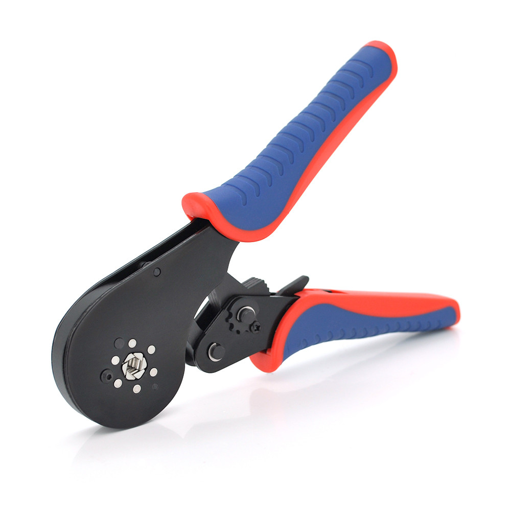 Крімпер CINLINELE HCS8 16-6 для обтиску кабельного накінечника, blue-red + набір кабельних наконечників