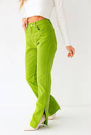 Трендовые джинсы с распорками Barley - салатовый цвет, 34р (есть размеры)