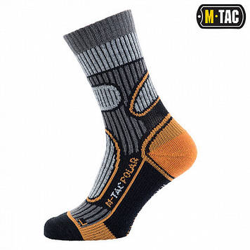 Терморегулюючі всесезонні шерстяні шкарпетки чорні M-Tac Polar Merino 40% розмір 39-42