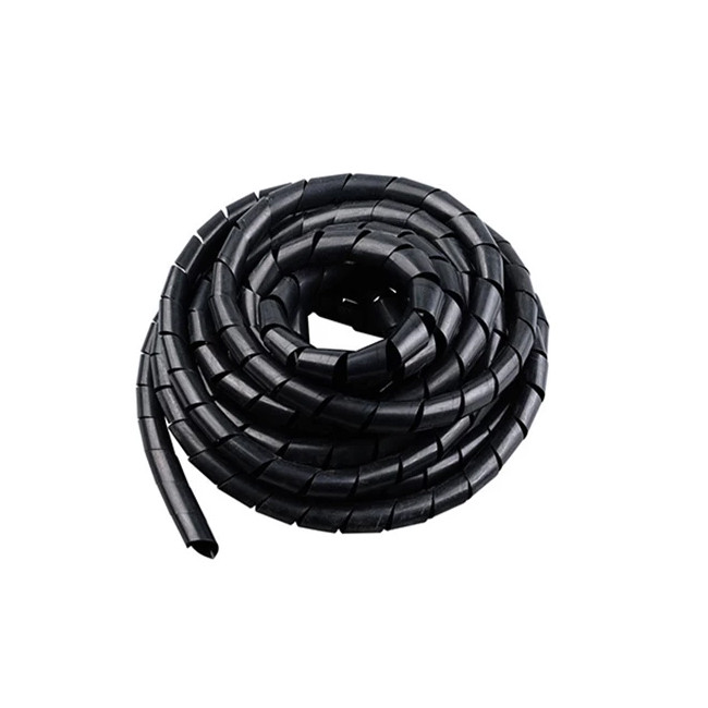 Спіральний кабельний організатор діаметр, 10mm, довжина 10m, Black