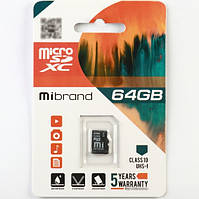 Карта пам'яті Mibrand microSDHC Class 10 UHS-I, 64GB