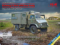 Unimog S 404 з кузовом-фургоном. Сборная модель немецкого военного автомобиля. ICM 35136