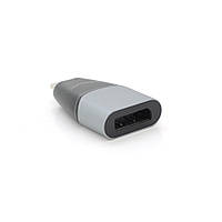 Перехідник  Type-C (тато)/Display Port(мама), Black-gray