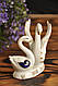 Порцелянова статуетка "Пара лебедів", 7 см, фото 2