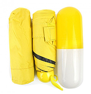 Міні парасолька кишенькова в капсулі Capsule Umbrella Жовта (KG-5638), фото 4