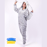 Пижама Комбинезон Кигуруми женская зайка с карманами Удобная домашняя одежда для подростков и взрослых 80-92