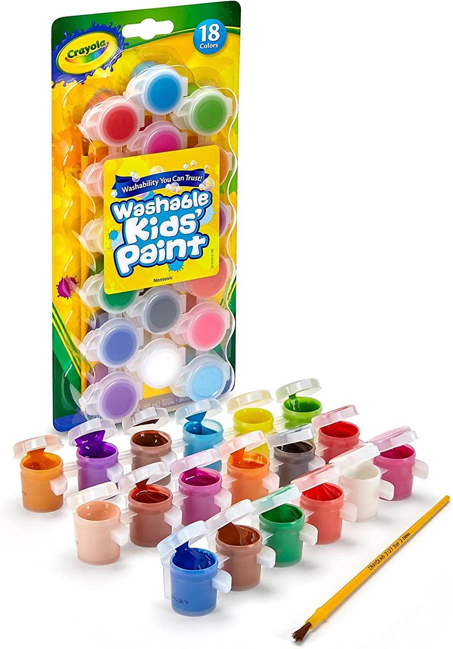 Набор красок в баночках washable (на водной основе), 18 цветов, Crayola (Крайола) - фото 2 - id-p313795290