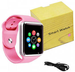 Розумний смарт годинник Smart watch A1 рожевий