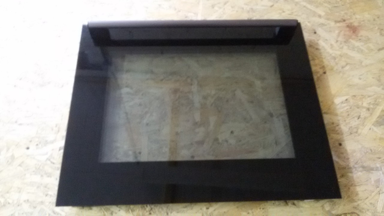 Скло в духовку зовнішнє прозоре, 4мм , 2 отвори, з чорною рамкою - фото 3 - id-p1076897128
