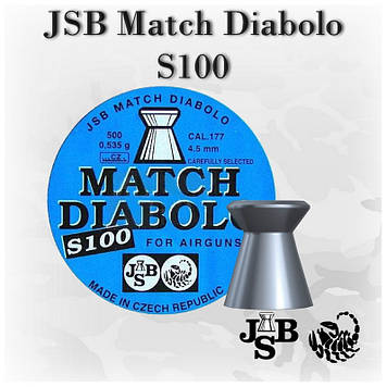 Кулі JSB Match Diabolo S 100 0,535 гр 500 шт/уп 4,5 мм