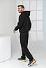 Теплий подовженний трикотажний чоловічий спортивний костюм Tailer з капюшоном, фото 4