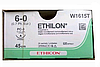 Хірургічна нитка Ethicon Етилон (Ethilon) 6/0, довжина 45 см, реж. голка 16 мм 1865H (W1615T), фото 2