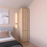 Шафа для одягу і речей MebelProff P-14, шафа-пенал з полицями в спальню, вітальню, передпокій, фото 3