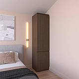 Шафа для одягу і речей MebelProff P-14, шафа-пенал з полицями в спальню, вітальню, передпокій, фото 7