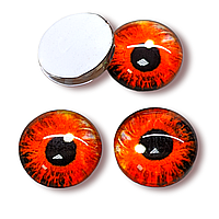 Глаза для игрушек Живые, стеклянные, диаметр 10мм, цвет Красный, в упаковке 10 пар _ГС10003