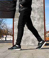 РОЗПРОДАЖ! Чоловічі утеплені (на флісі) спортивні штани Nike чорні S