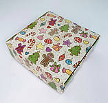 Коробка для зефіру, 150*150*50 мм, без вікна, "Новорічні солодощі", фото 3