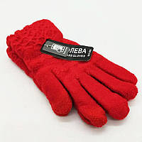 Сенсорные перчатки детские Touchs Gloves / Зимние перчатки для детей на 6-9 лет / Теплые детские перчатки Красный