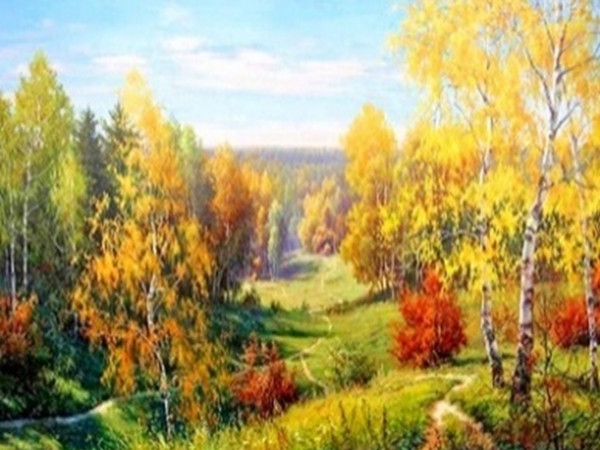 Картина стразами Діамантові ручки Осінь (У) (GU_189505) 30 х 40 см (На підрамнику)