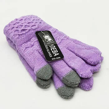 Сенсорні рукавички дитячі Touchs Gloves/Зимові рукавички для дітей на 6-9 років/ Теплі дитячі рукавички Фіолетовий