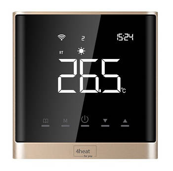 Wi-Fi програматор до теплої підлоги 4HEAT AE-668G.WF | Золото