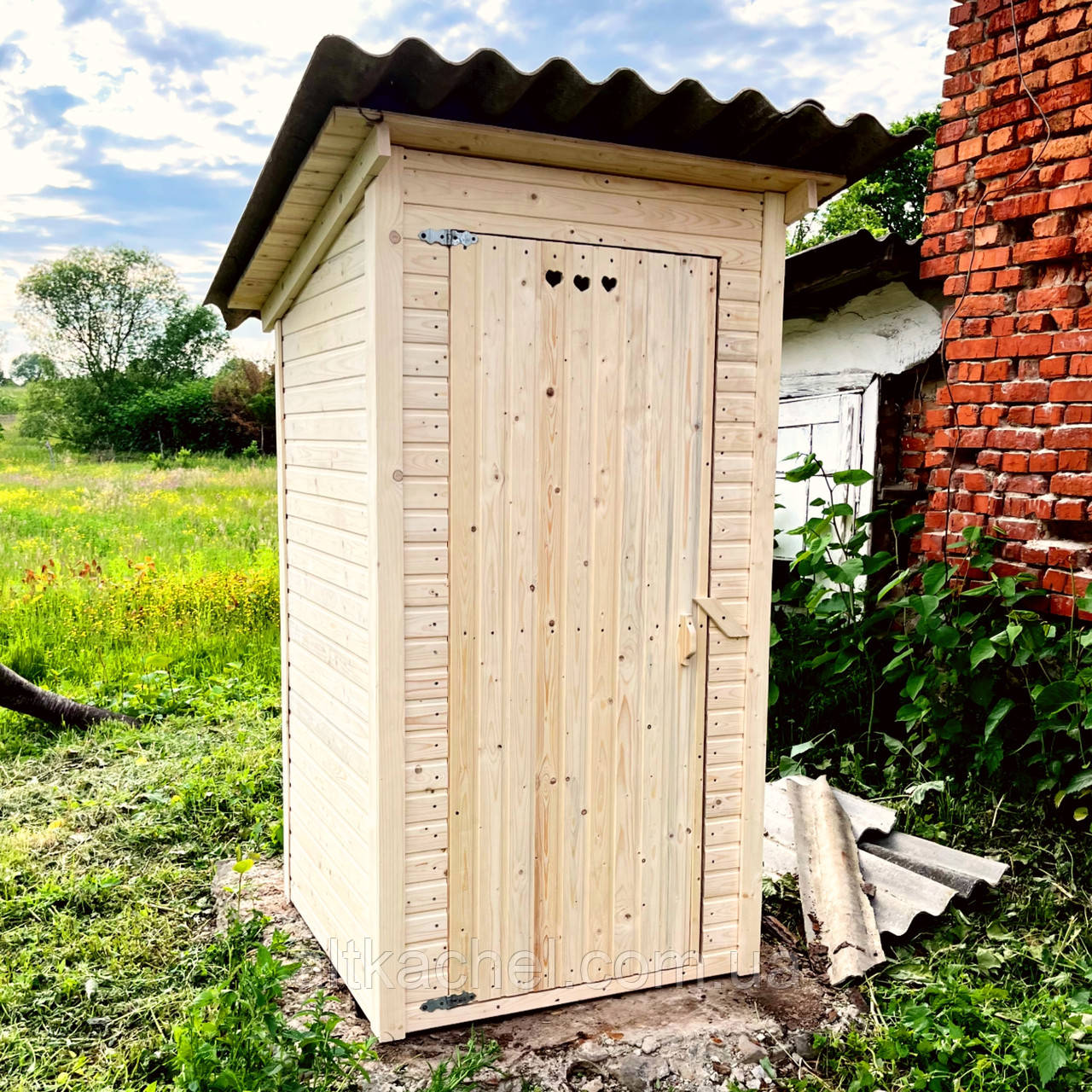 Купить Деревянный туалет для улицы с сидением (кабинка), цена 7760 ...