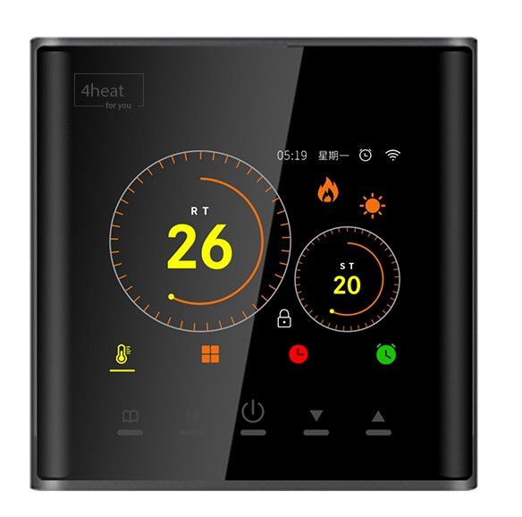 Кольоровий Wi-Fi терморегулятор для теплої підлоги 4HEAT AE-740