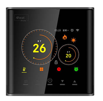 Кольоровий Wi-Fi терморегулятор для теплої підлоги 4HEAT AE-740