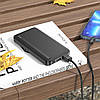 УМБ портативний зарядний Power Bank HOCO J91 10000mAh 2USB, Type-C, 2.1A, Black, фото 5